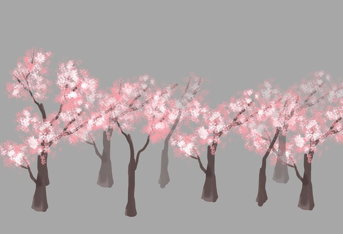 桃树树林桃花林图片