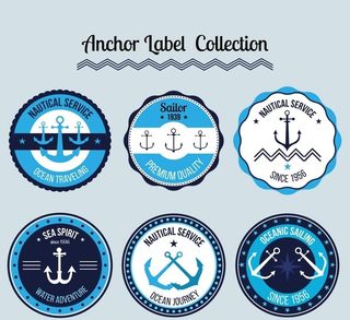 圆形航海标签图片