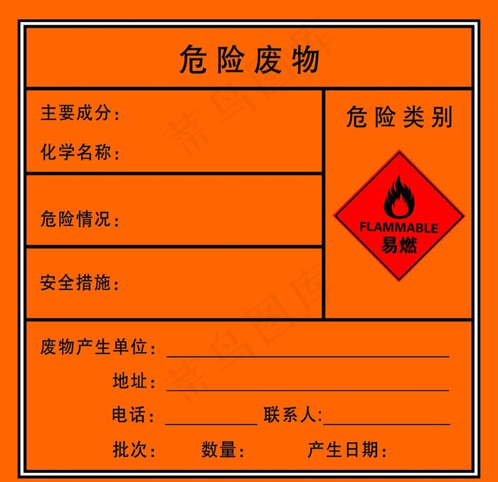 危险废物图片psd模版下载