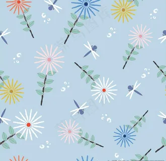 淡彩印花图案图片