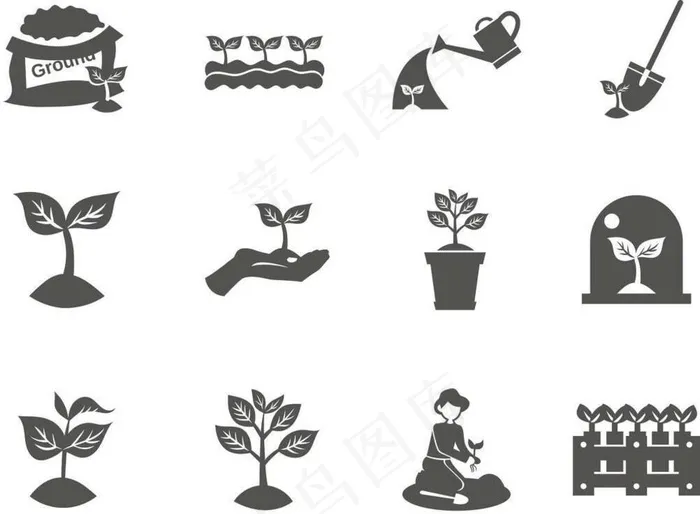 幼苗矢量图图片ai矢量模版下载
