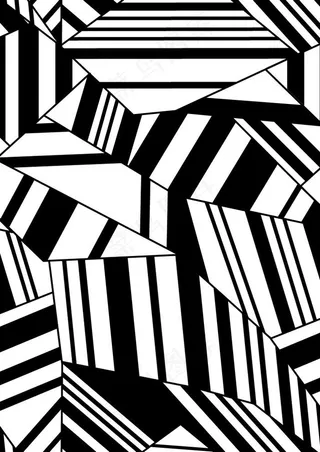 黑白 抽象 几何 色块大牌艺术图片