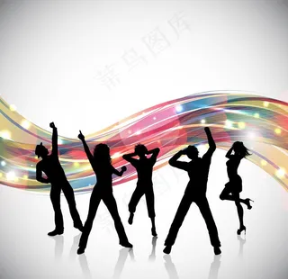 跳舞人物剪影 跳舞图片