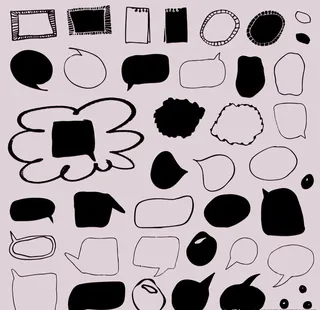 黑白对话框气泡图片