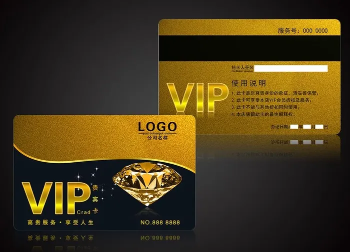 PVC贵宾卡图片(1045x673)psd模版下载