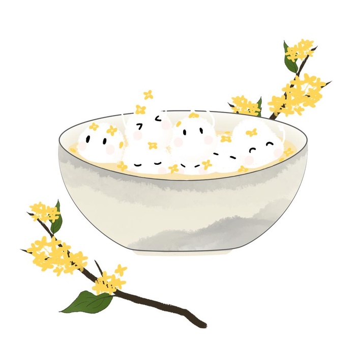 手绘可爱卡通元宵素材图片