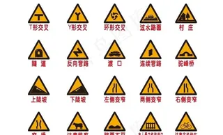路牌警示标志图片