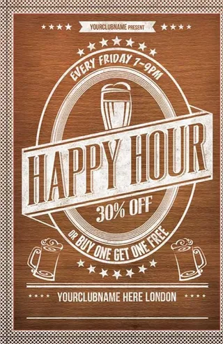 啤酒杯木纹背景酒吧音乐商店海报图片