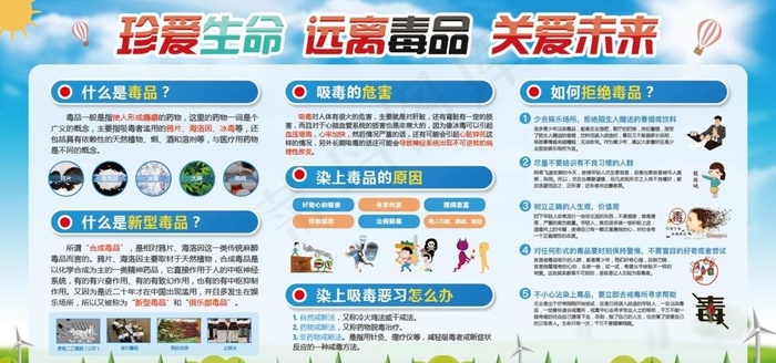 禁毒展板图片ai矢量模版下载