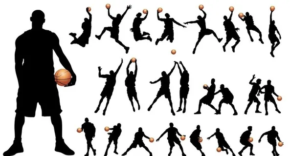 篮球剪影图片