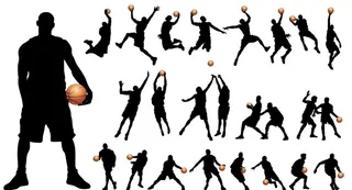篮球剪影图片