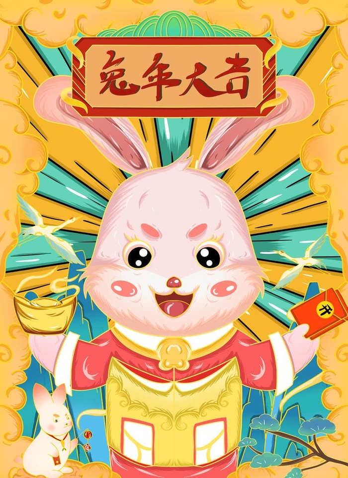 兔年 图片(2480x3508)psd模版下载