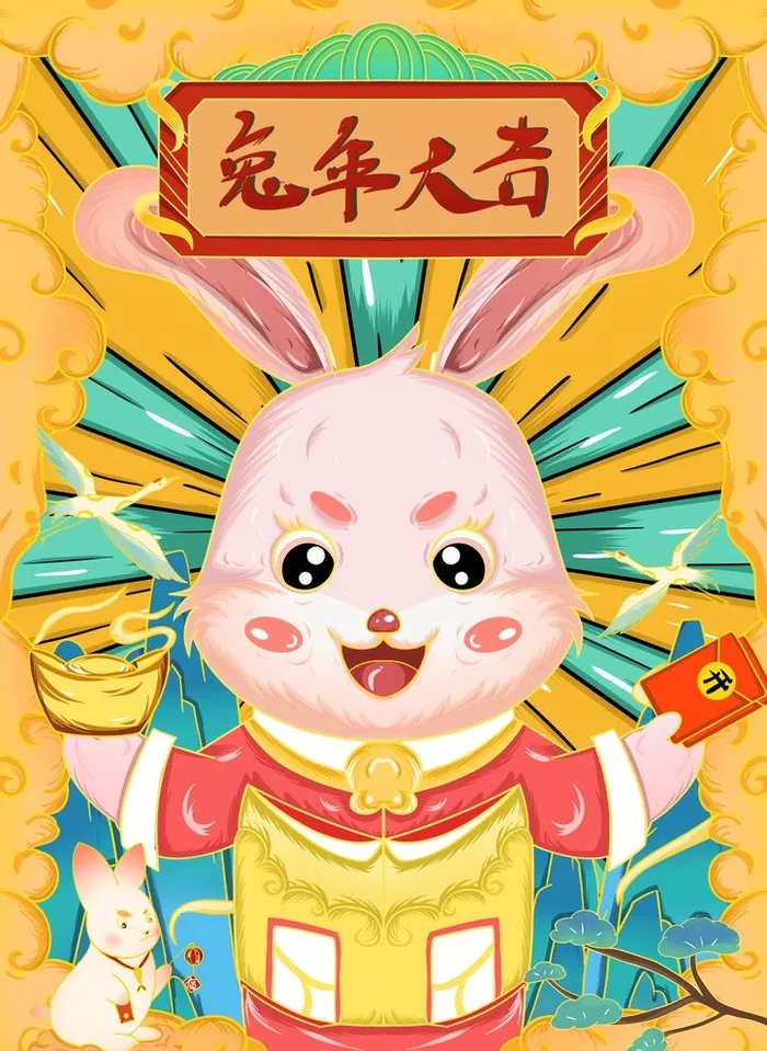 兔年 图片(2480x3508)psd模版下载