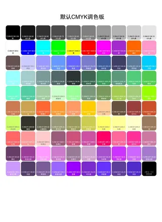CDR默认CMYK调色板图片