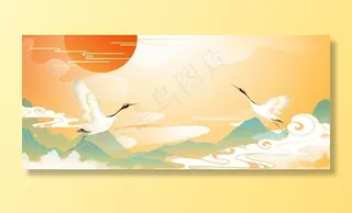 国潮风背景图片