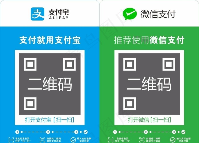 收款二维码图片cdr矢量模版下载