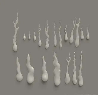 水滴 OBJ模型 C4DMAX图片