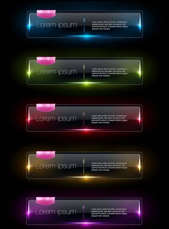 玻璃质感水晶按钮图片eps,ai矢量模版下载