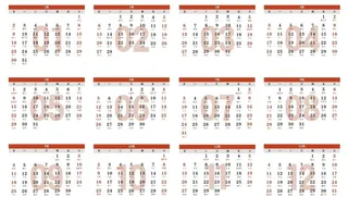 2022年日历矢量图图片