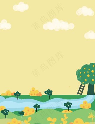 卡通春天背景 图片