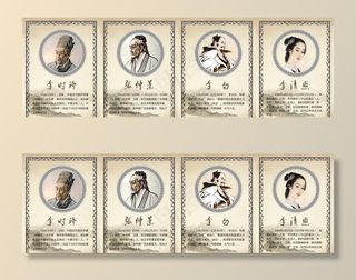 古代名人系列展板图片