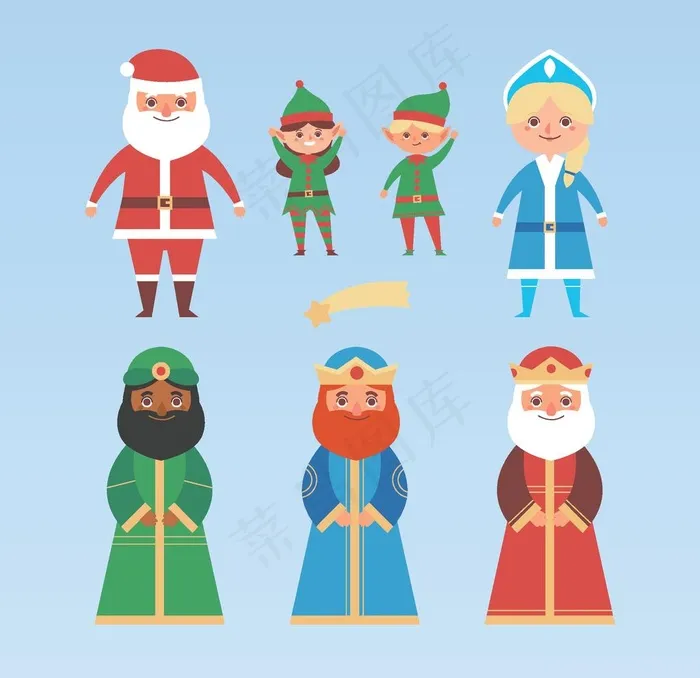 卡通圣诞人物图片