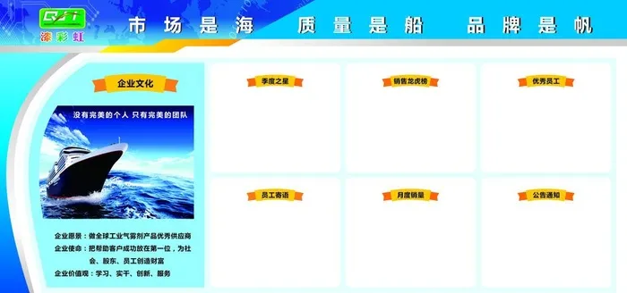 企业文化展板图片cdr矢量模版下载