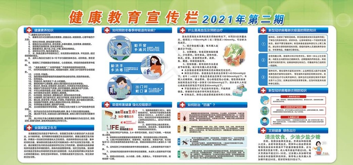 健康教育宣传栏图片psd模版下载