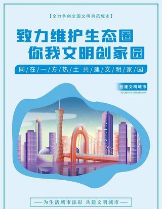 创建文明城市海报图片