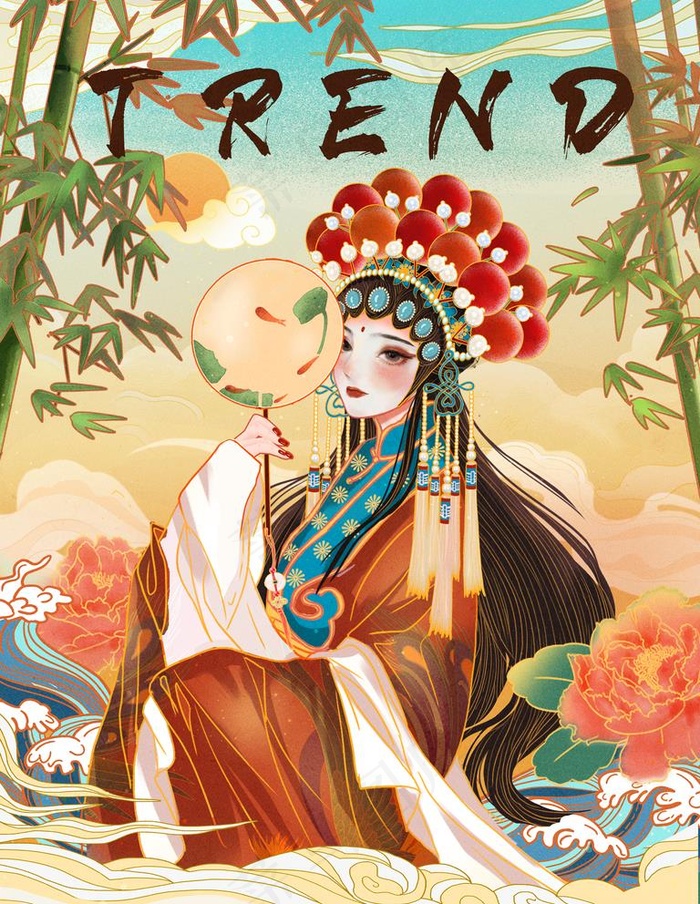 国潮京剧人物生旦净末丑花旦戏曲图片