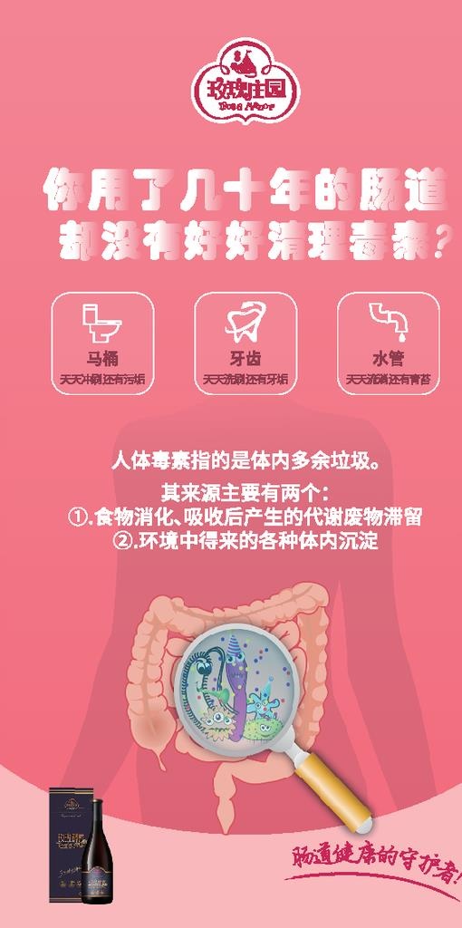 酵素肠道排毒海报图片