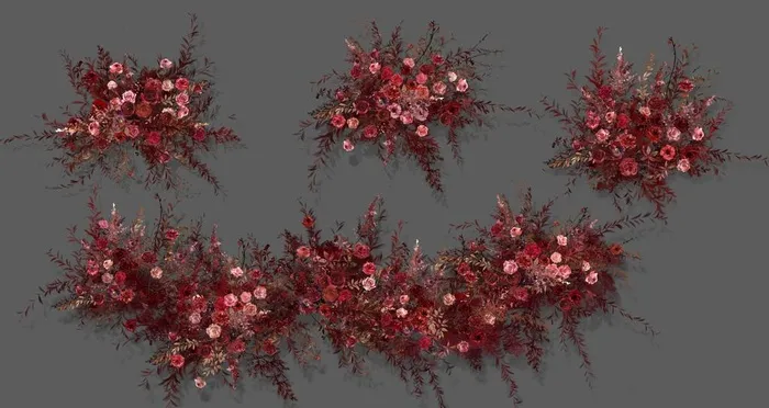 婚礼花艺素材图片(1920x1080)psd模版下载