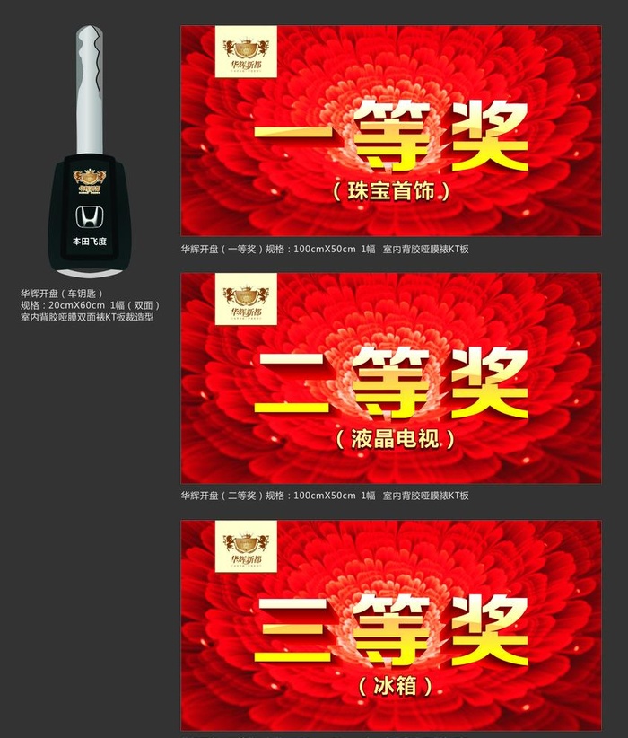 华辉新都（开盘奖品）图片cdr矢量模版下载