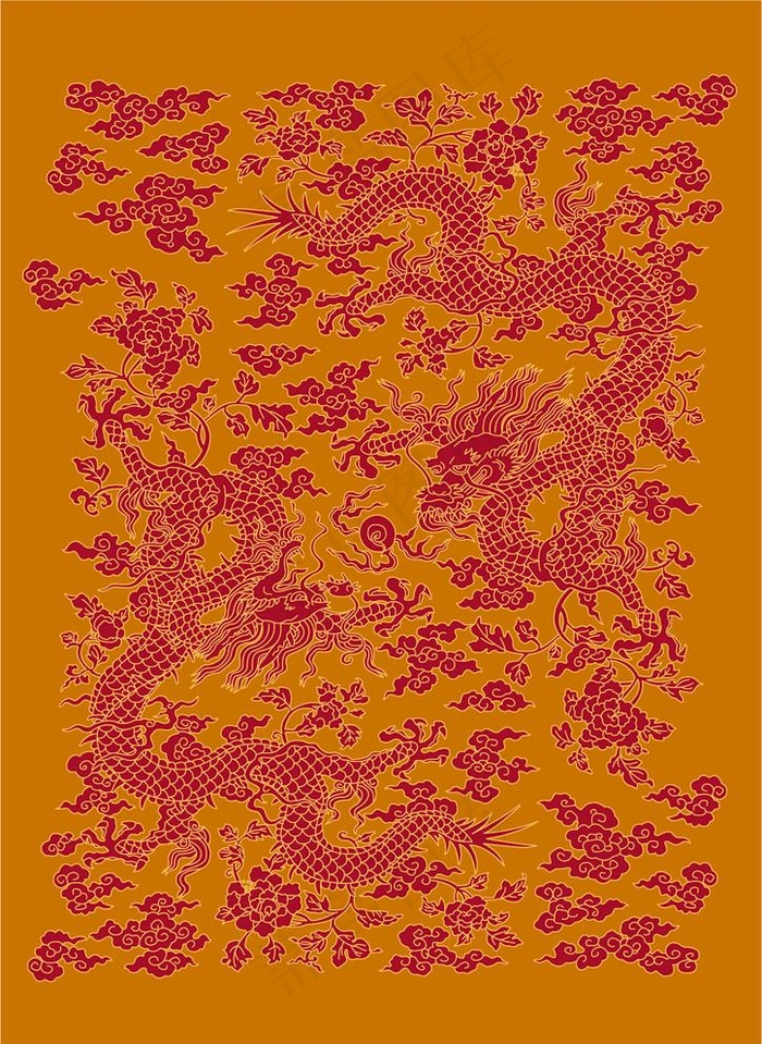 古龙纹图片ai矢量模版下载