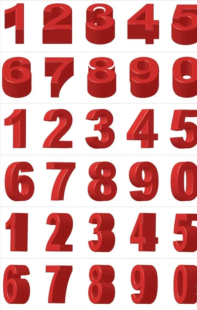 3D立体数字图片ai矢量模版下载