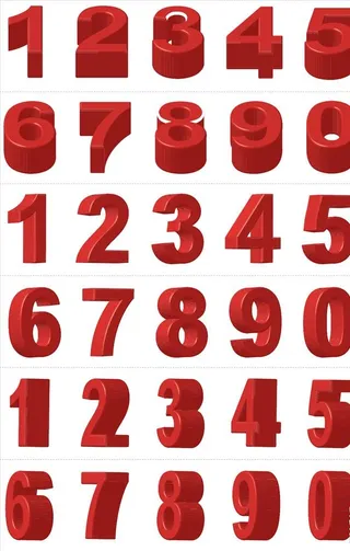 3D立体数字图片