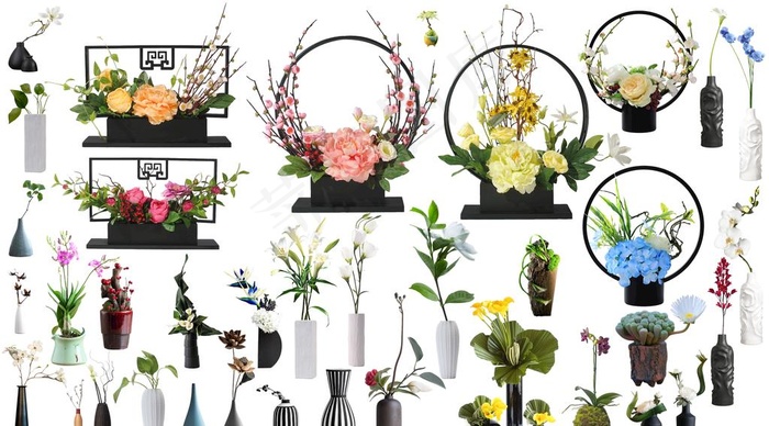 花摆件图片