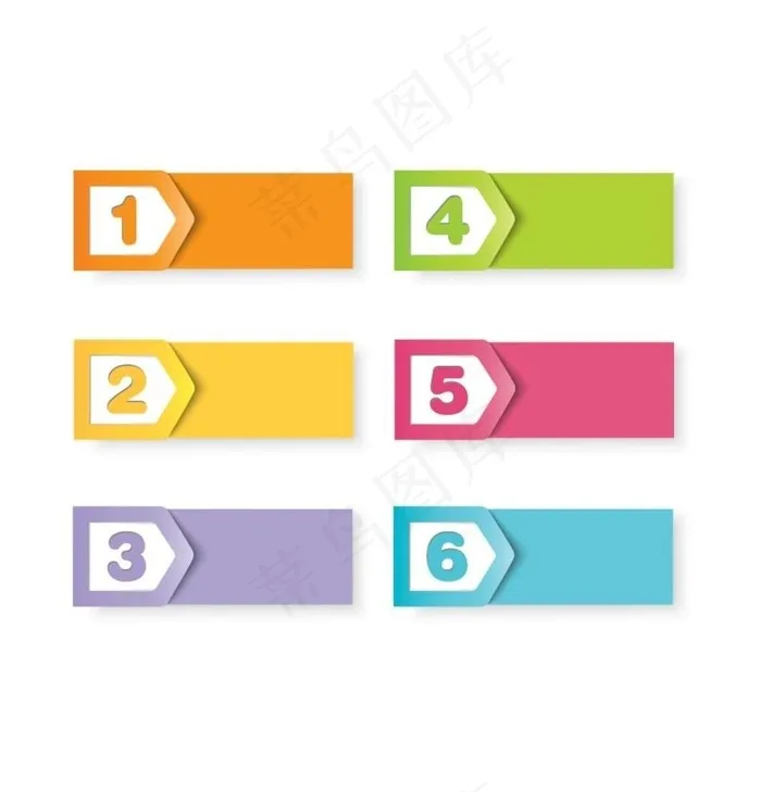 顺序标签图片ai矢量模版下载