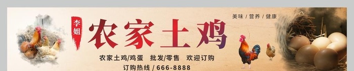 农家土鸡图片cdr矢量模版下载