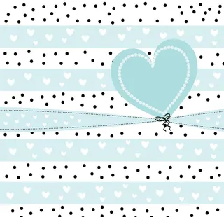 北欧小清新心形波点印花图案图片