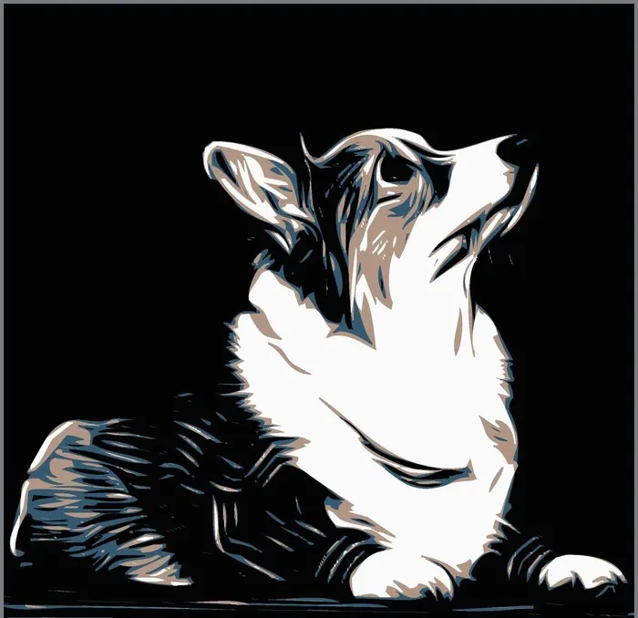 矢量狗版画图片eps,ai矢量模版下载