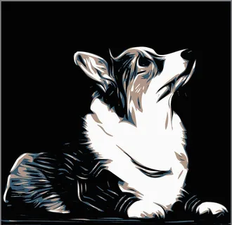 矢量狗版画图片 矢量狗版画图片