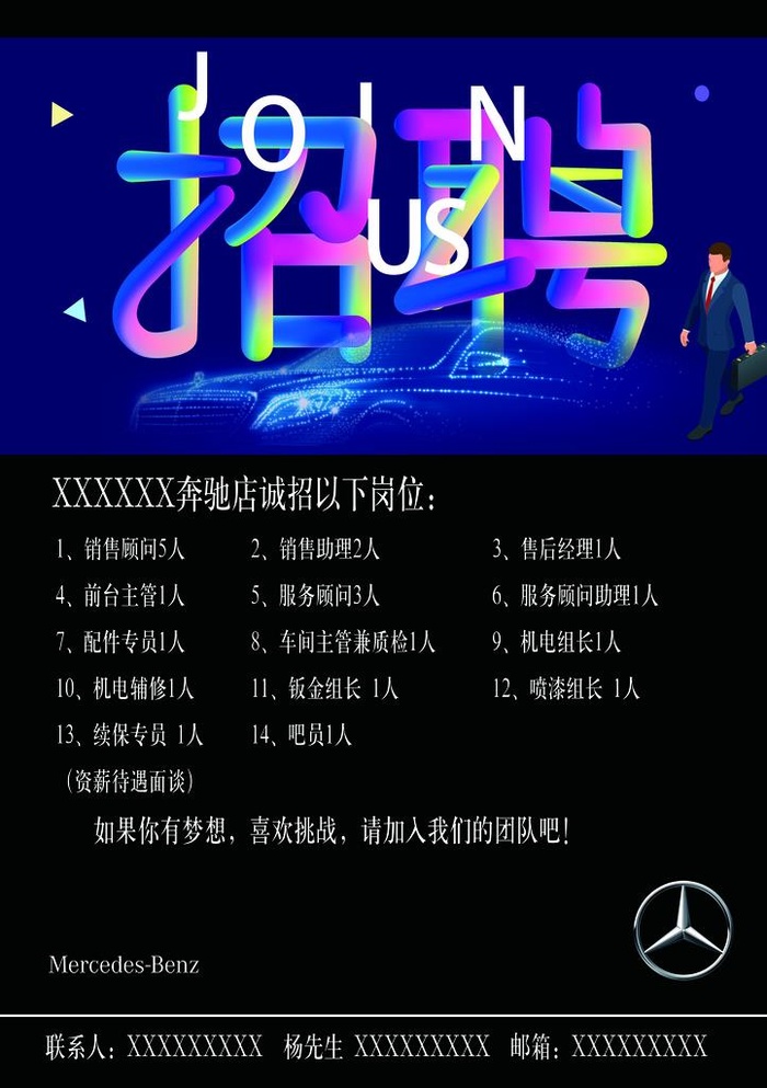 招聘图片(3543x4809)psd模版下载