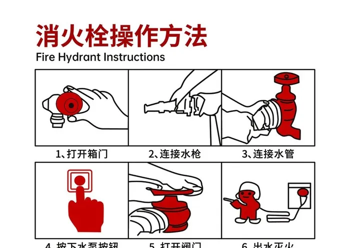 消火栓操作方法图片