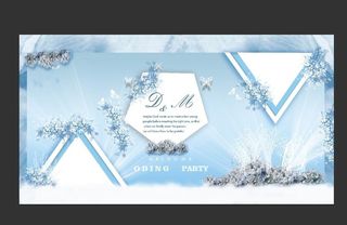 浅蓝色婚礼背景图片