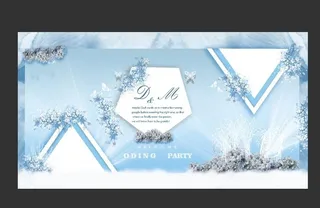 浅蓝色婚礼背景图片