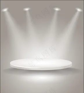 灯光灰色圆台背景图片
