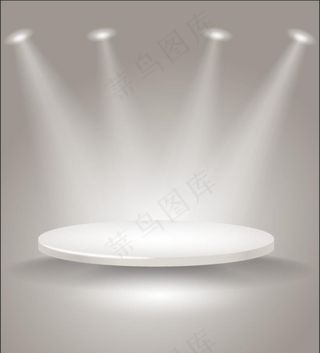 灯光灰色圆台背景图片