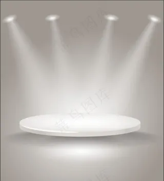 灯光灰色圆台背景图片