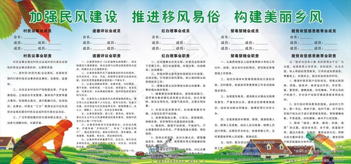 加强民风建设 推进移风易俗图片(2400X1200)cdr矢量模版下载